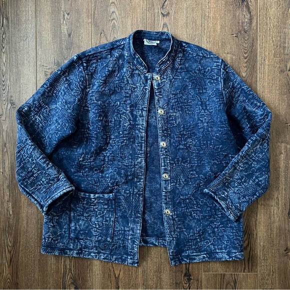 Vintage Jackets & Coats Vintage Quilted Blue 0 Laundered Cotton